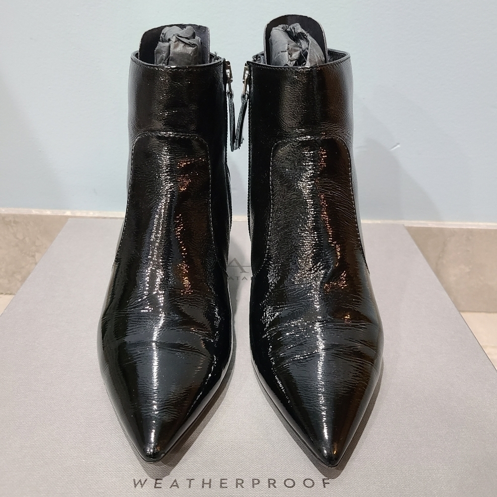 Aquatalia Marilisa Naplak Patent Leather Booties
